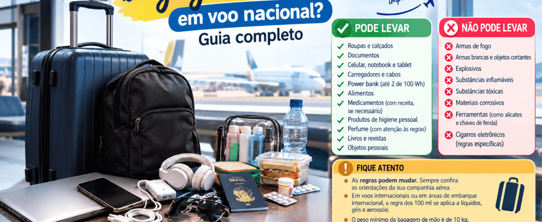 O Que Pode Levar na Bagagem de Mão em Voo Nacional? Guia Completo